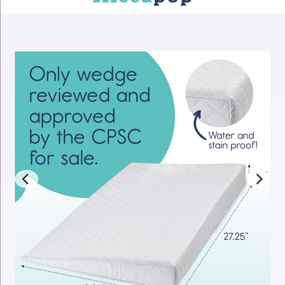 Hiccapop foldable wedge pillow for babies with reflux